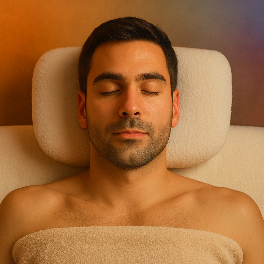 A man on a table massage