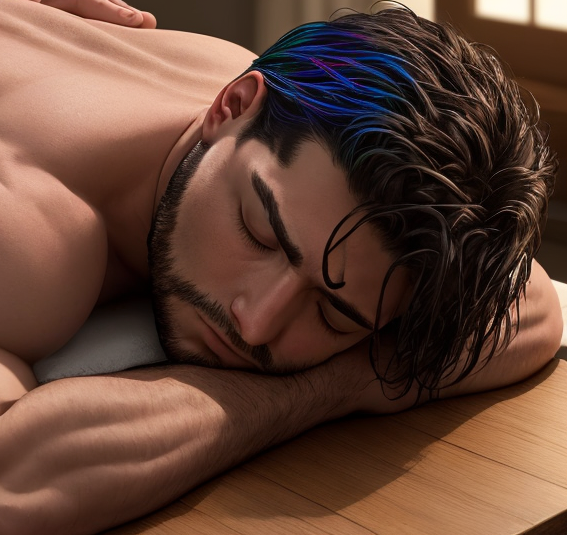 Man on a massage table